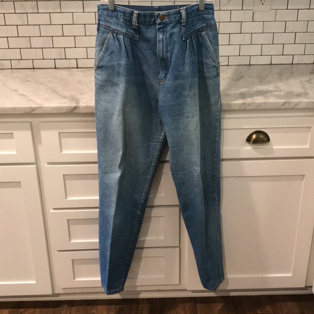 Vintage Wrangler Jeans Womens 14 High Rise Bareback Western Yoke Rock & Roll 80s - Picture 1 of 9